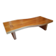 Table basse brutaliste en orme massif - Maison Regain (140 x 80)