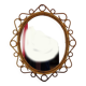 Rare oval bamboo mirror circa 1960