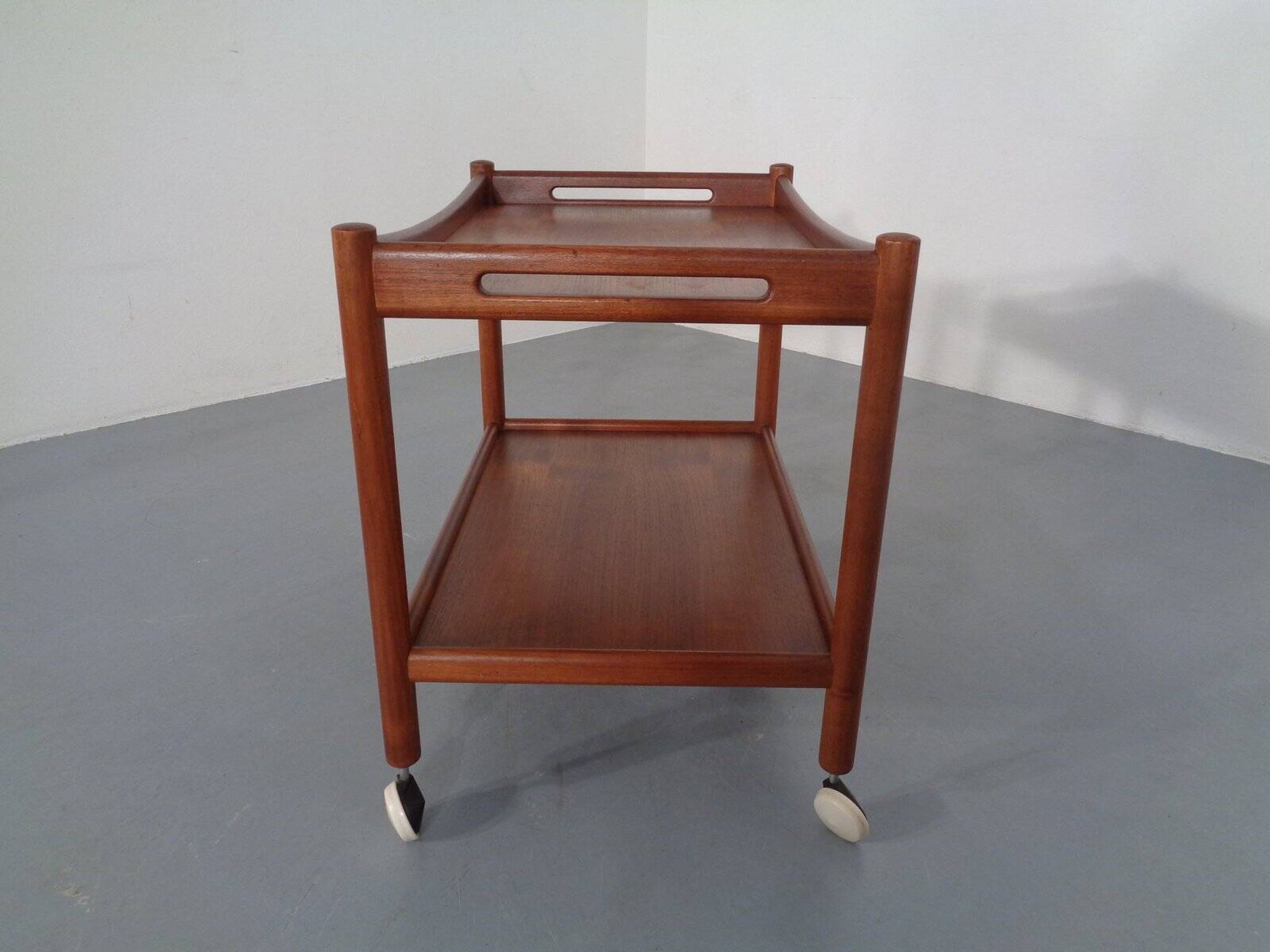 Teak Tea Cart by Hans J. Wegner for Andreas Tuck, Denmark, 1950s