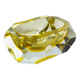 Original yellow Murano glass ashtray by Bucella Cristalli Murano, 1970s.