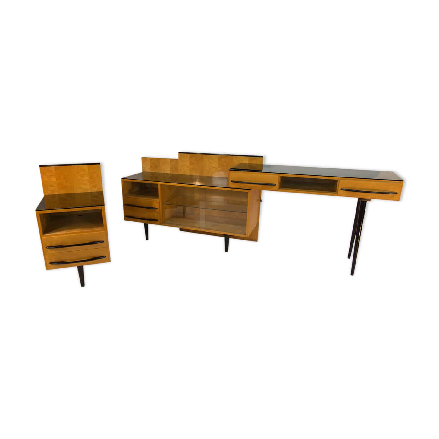 Modular set of table, night stand and chest of drawers by M. Pozar, 1960s