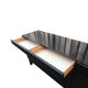 Brutalist black oak sideboard Belgium 1970s