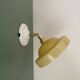 Vintage yellow opaline lampshade wall lamp