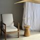 Very large rattan pendant light in the shape of a hat D125 H50