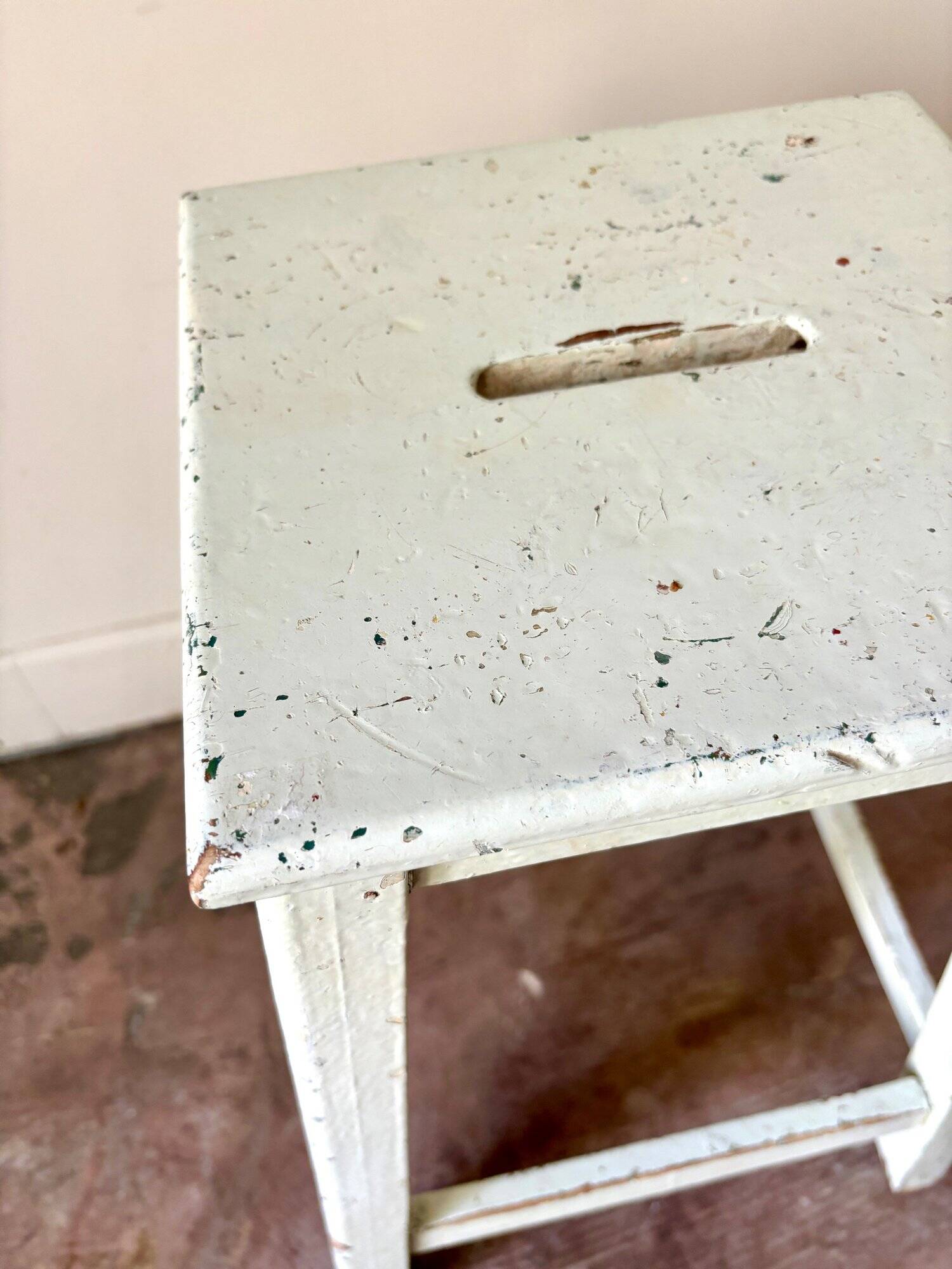 Water green wooden stool