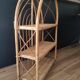 Shelf arch vintage rattan light honey 3 levels