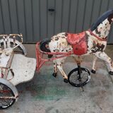 Sulky metal carousel two-seater 50s