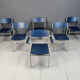 Minimalist metal and plywood stackable armchairs by Gijs Van Der Sluis