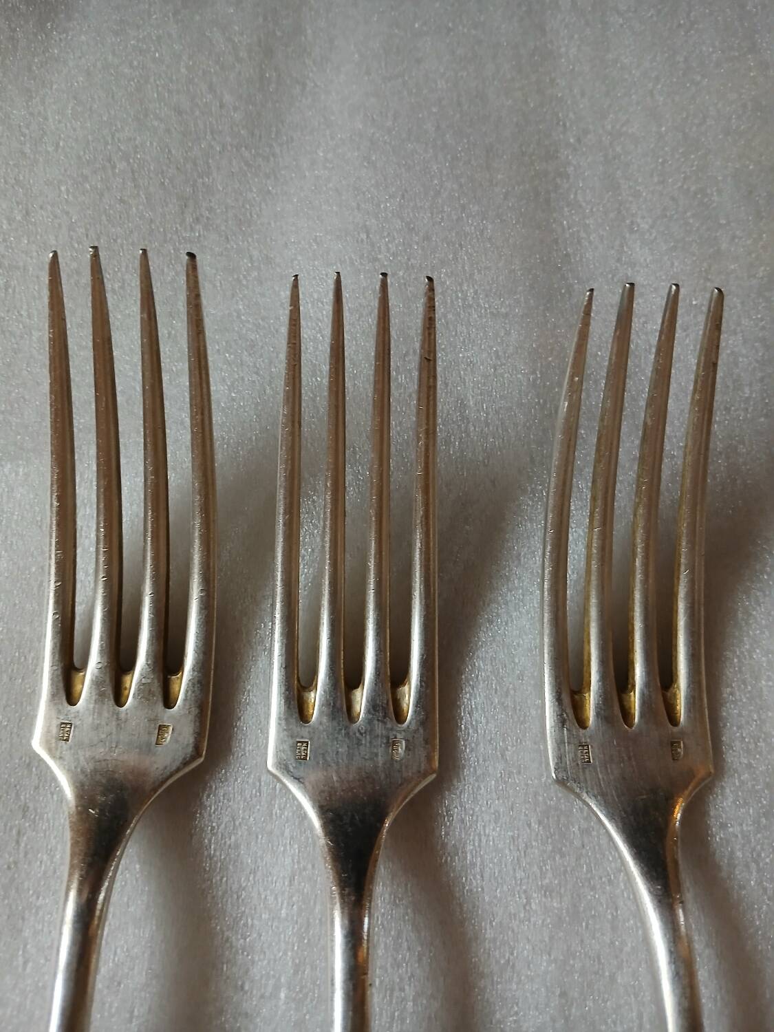 24 antique silver-plated cutlery sets