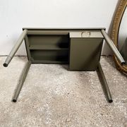 Vintage khaki metal desk