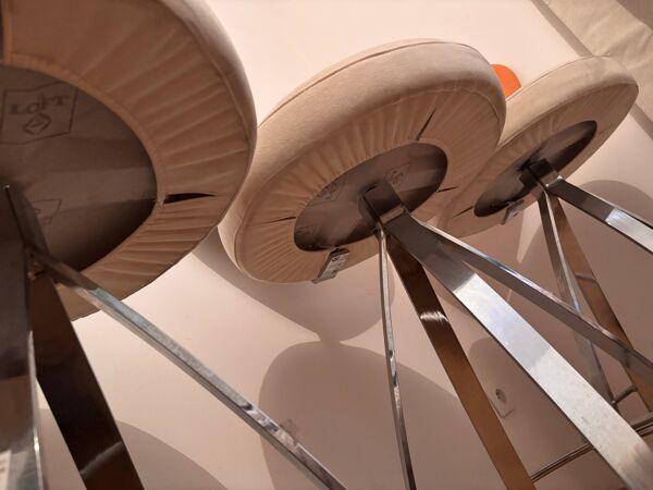 Lot de 3 tabourets – Giorgio Saporiti pour Il Loft – Italie, années 70/80