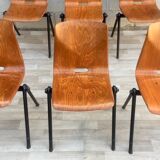 Set of 6 Galvanitas S30 industrial chairs