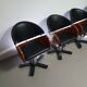 4 x '80s Italian barber chair, height adjustable