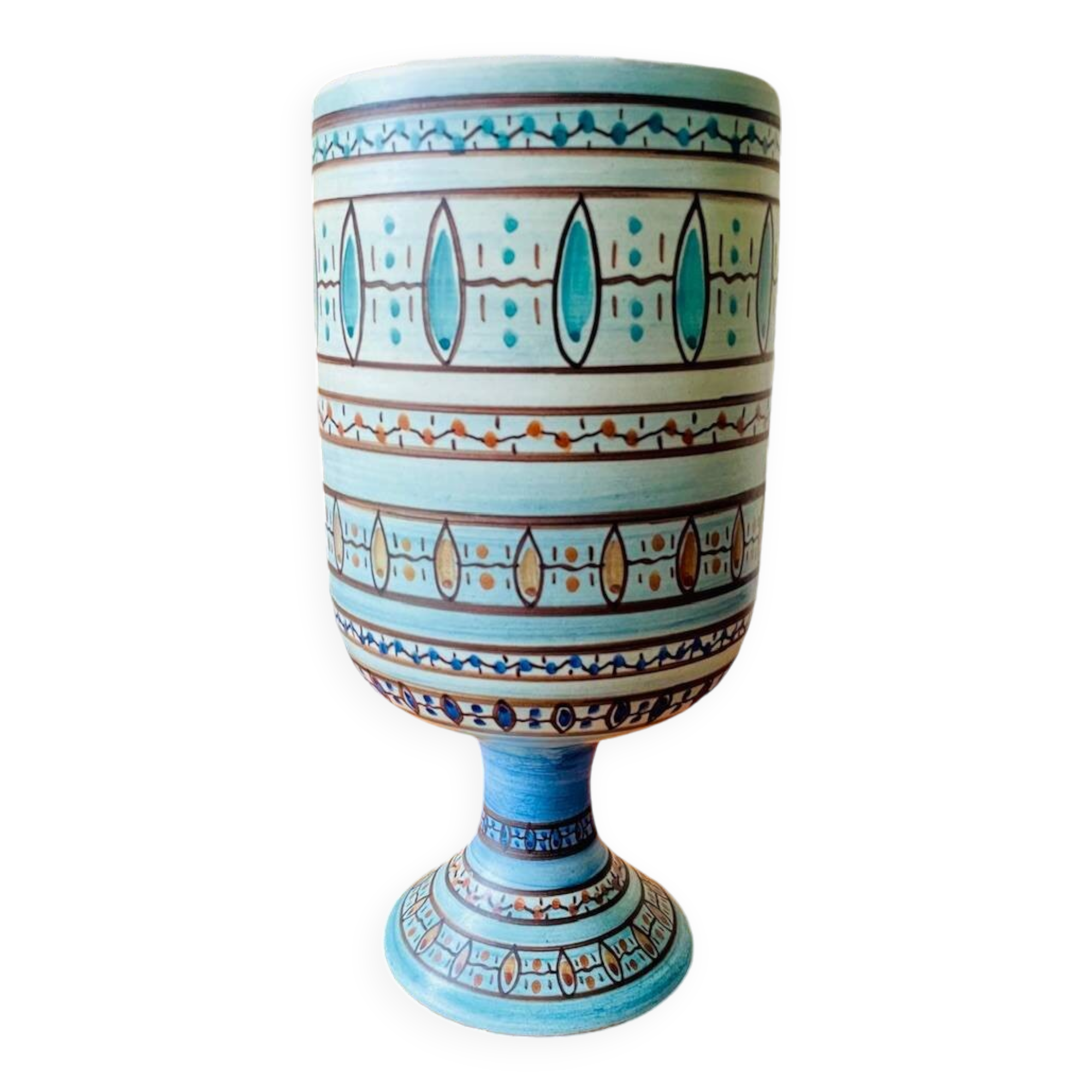 Mid-century ceramic vase by Louis Bacculini, Vallauris, 1950s/60s