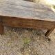 Rustic solid oak coffee table farmhouse initials J C