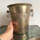 Patinated silver metal champagne bucket