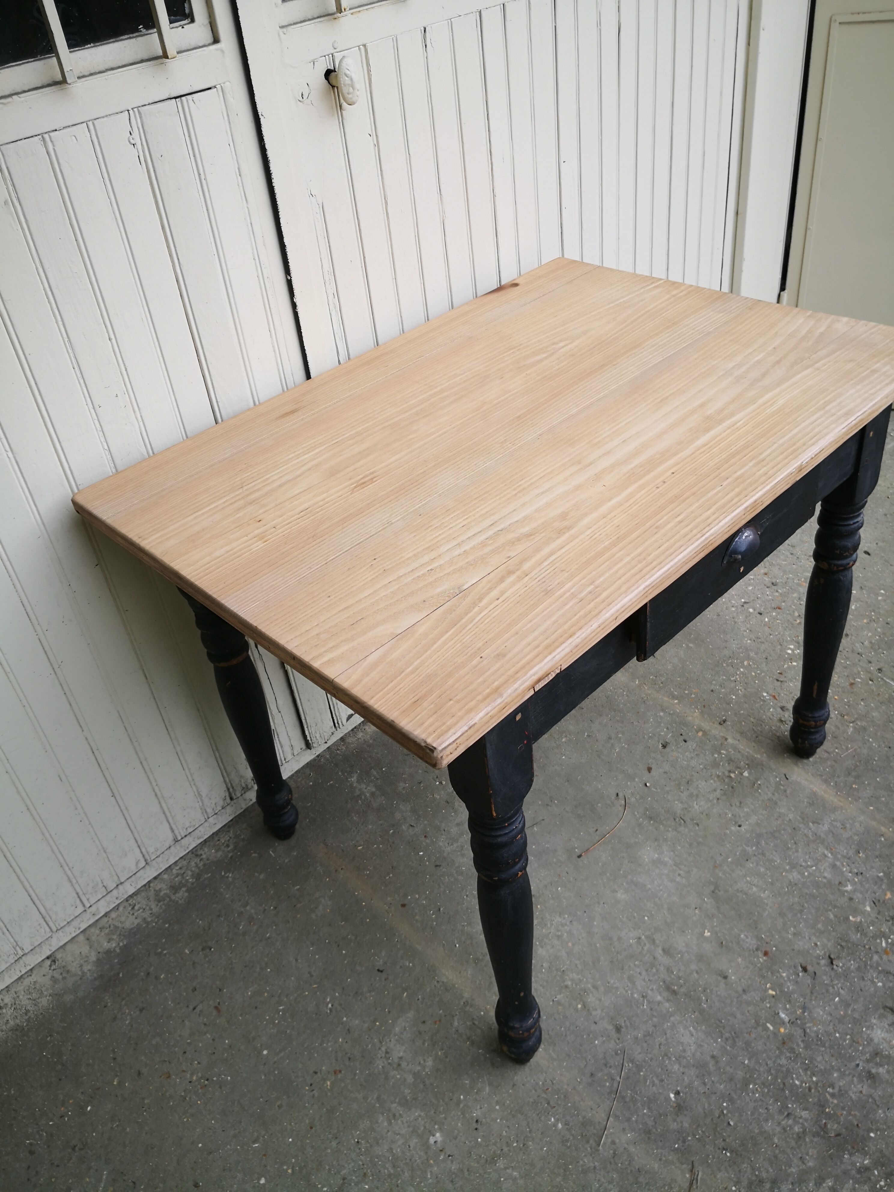 Vintage wooden farmhouse table