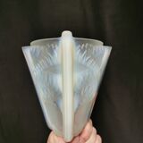 Petitot art deco chandelier, opalescent glass