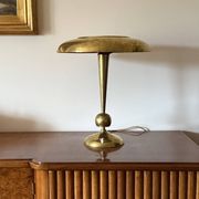 Oscar Torlasco, mod. 143 brass table / desk lamp, Prod. Lumi, Italy 1950s
