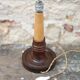 Art Deco wooden lamp, vintage wooden lamp base, table lamp.