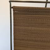 Swedish brass and raffia magazine rack