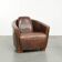 Cow leather armchair in Aviator design with patina and a warm appearance
