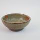 Small bowl in water green glazed ceramic with coral pink pattern