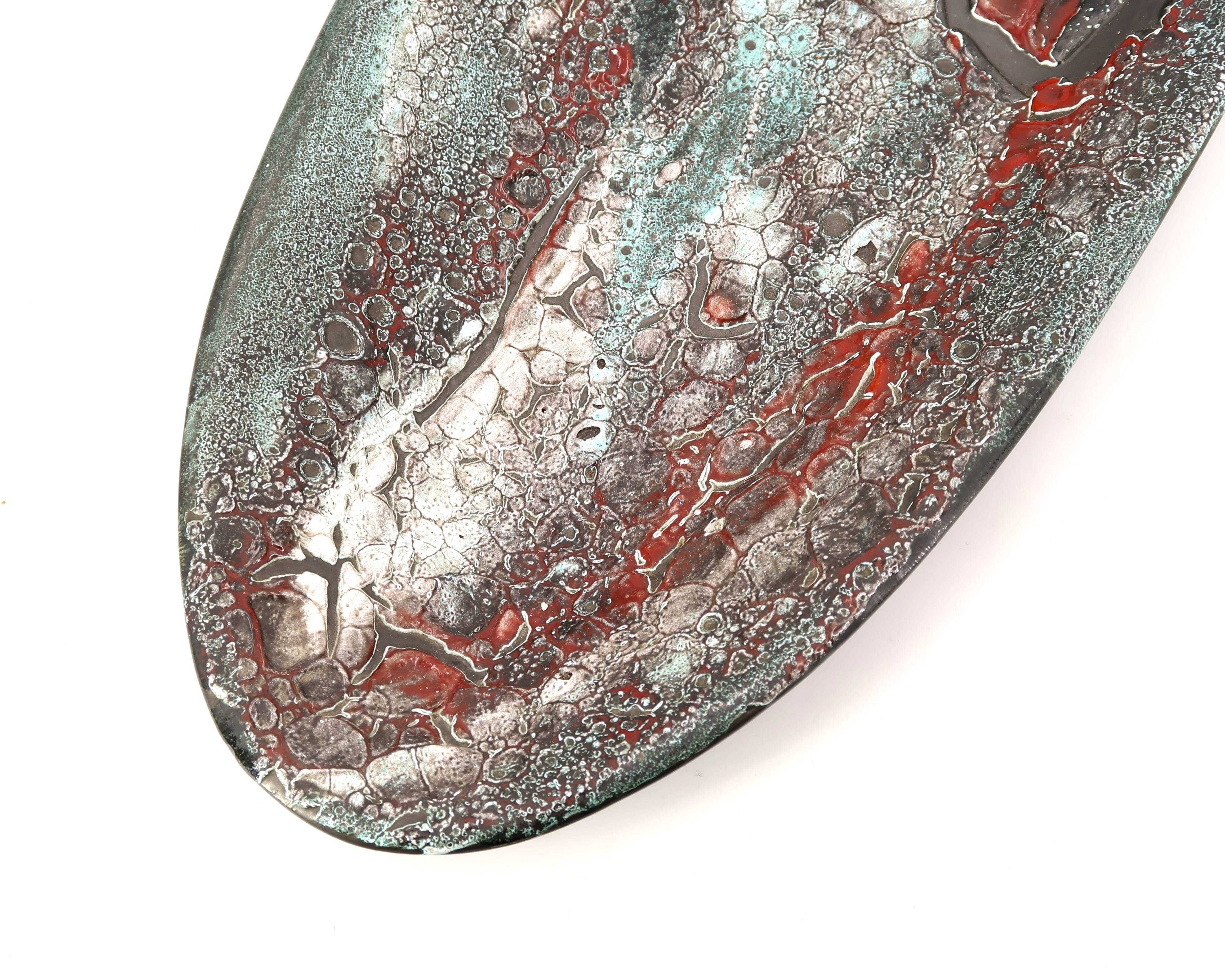 Ceramic dish Emaux du Cyclope Annecy, 1960s