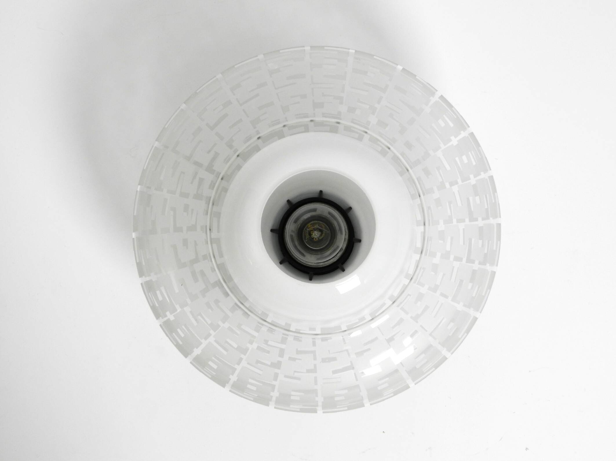 Original large Mid Century double glass ceiling lamp by Wilhelm Wagenfeld f