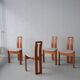 4 'Tellus' chairs in teak designed by Torstein Nilsen for A. Huseby & Co, circa 1980.