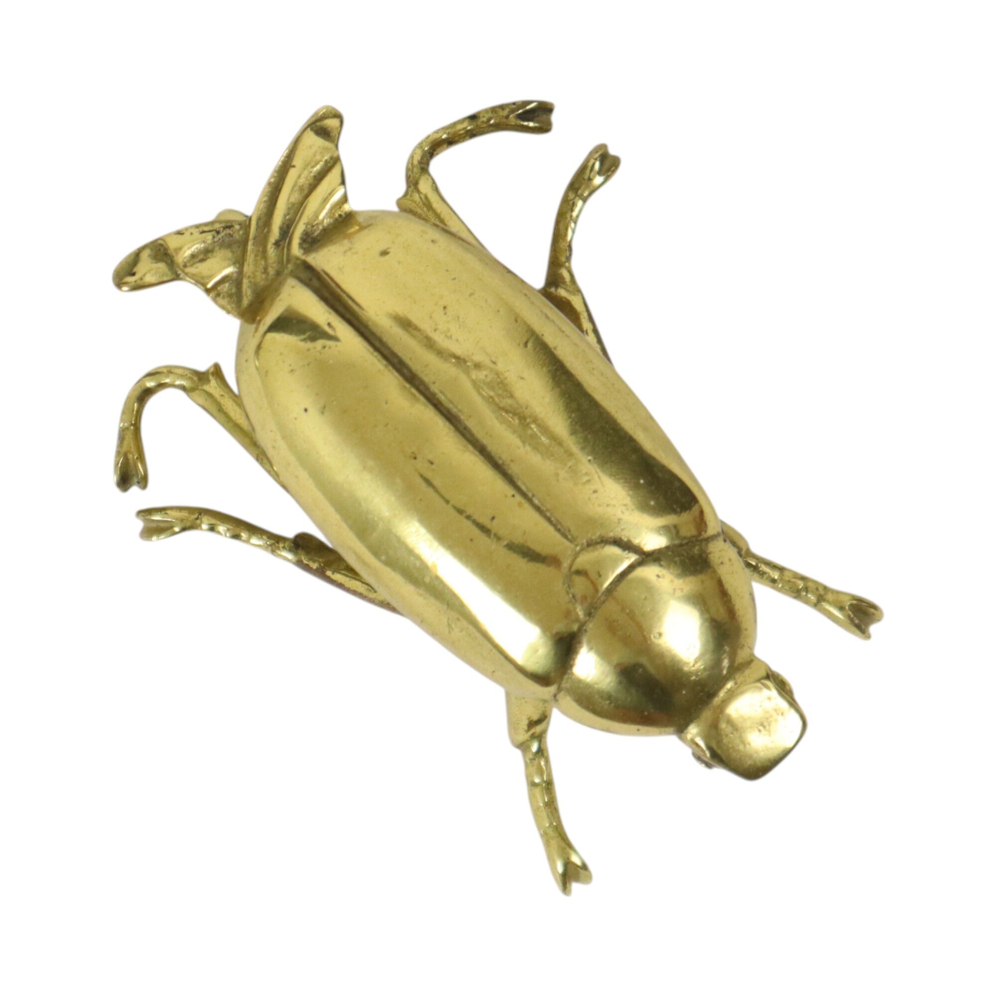 Decorative Vintage Brass Beetle Ashtray Trinket Box