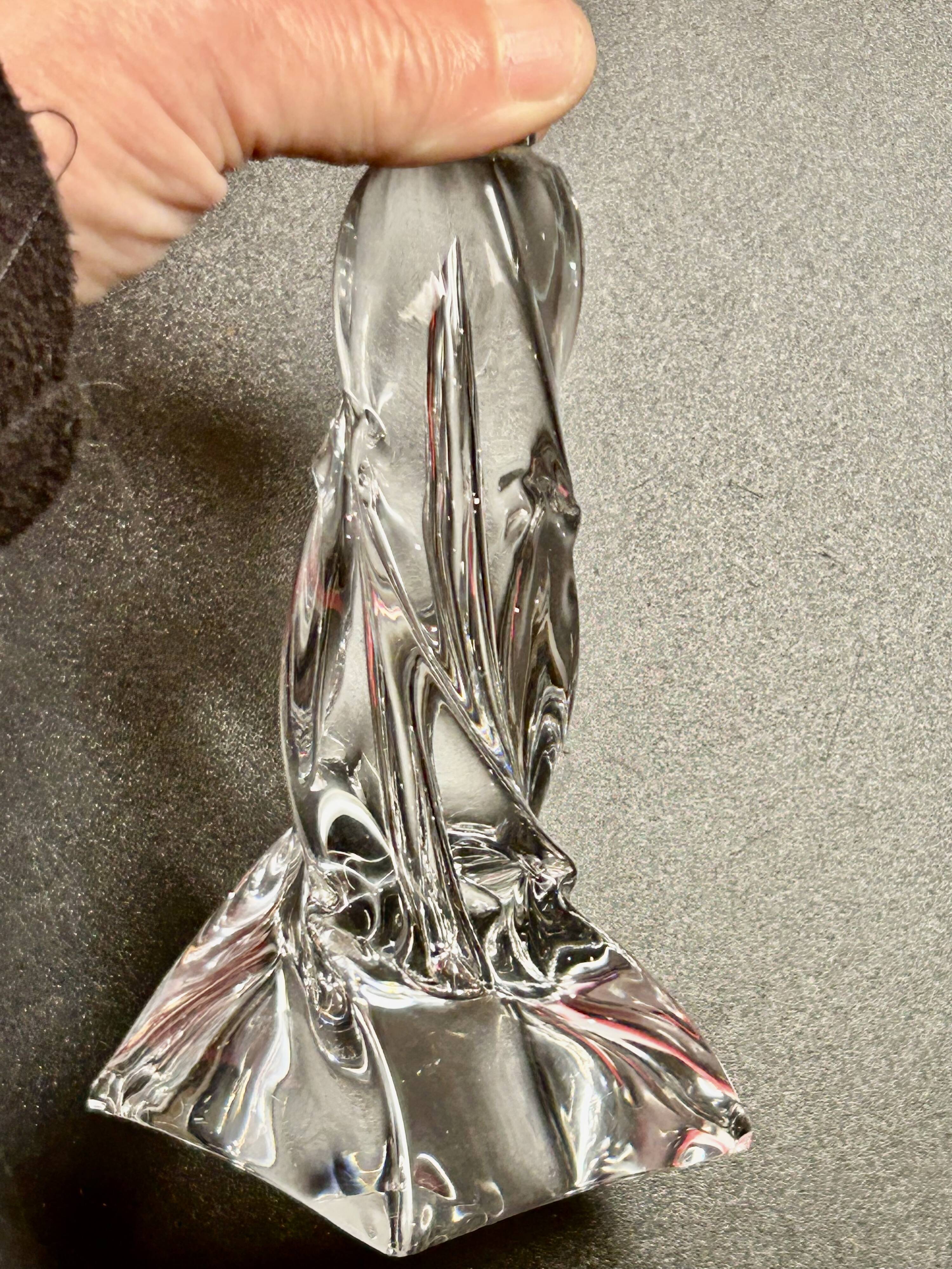 Twisted crystal lamp base - 15 / 17 cm