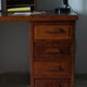 Bureau caisson d'atelier vintage en chêne