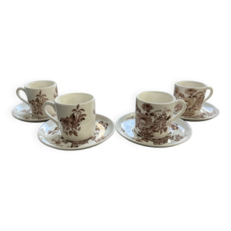 Lot de 4 tasses anciennes – Modèle Devon