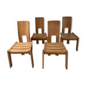 ensemble de 4 chaises design scandinave années 70