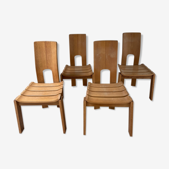 Set of 4 chairs - Scandinavian design - 70s