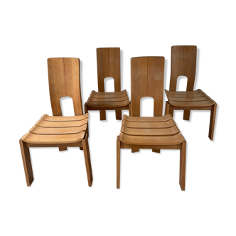 Set of 4 chairs - Scandinavian design - 70s