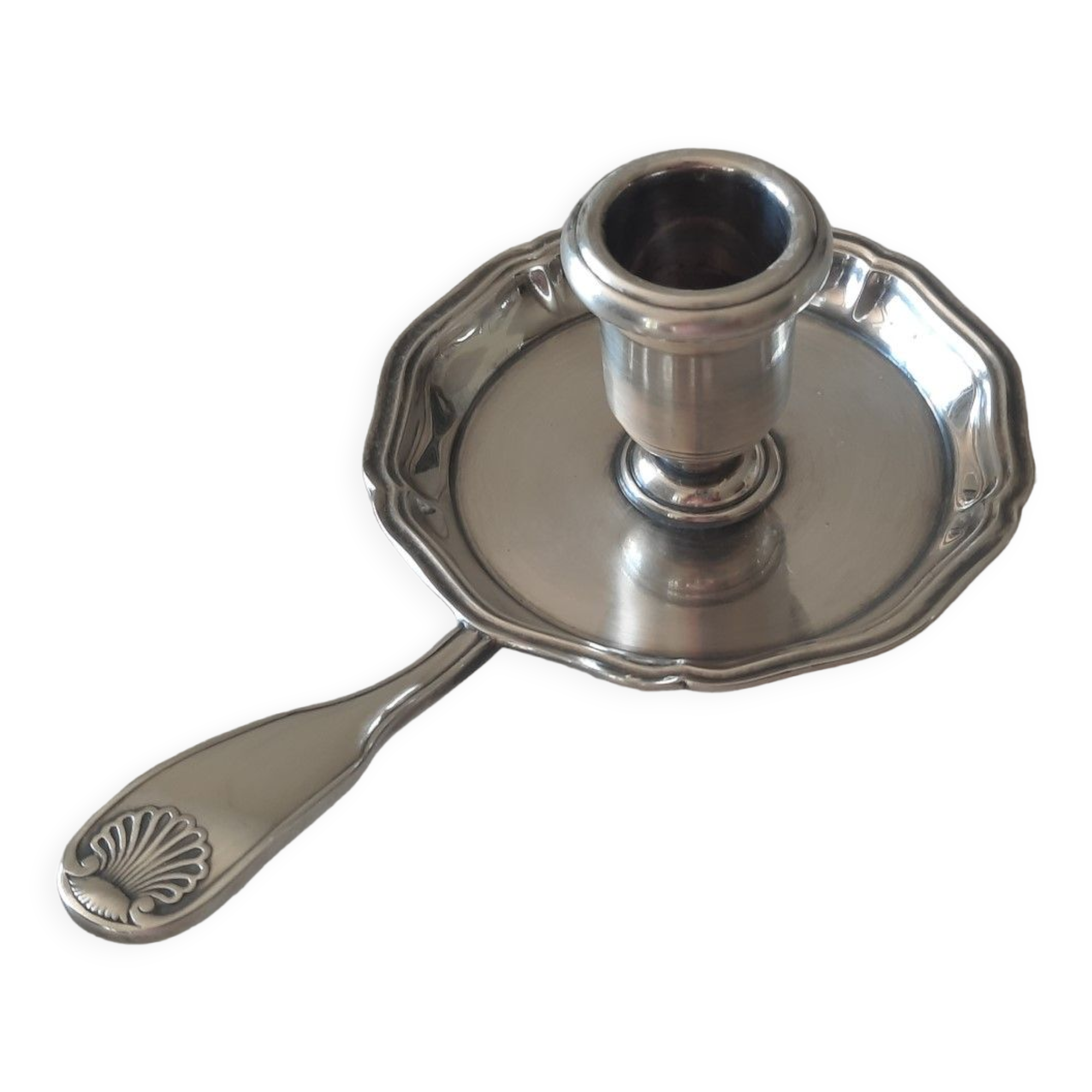 Christofle silver metal candle holder