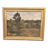 Original Swedish Oil on Canvas – "Landscape" by Tornqvist – Signed – Dated 1932 – Framed
