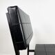 Chaise design moderniste métal et similis cuir années 60