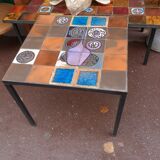 La Roue Vallauris ceramic end table