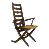 Beech armchair, deckchair by Triconfort, France 1960