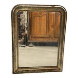 Patinated wooden mirror, 90x68 cm