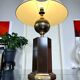 Vintage Living Room Lamp with Textile Shade - Vintage 1980s Modern Design