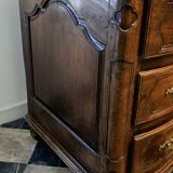 Crossbow chest of drawers in solid walnut, Louis XIV period – early 18th century