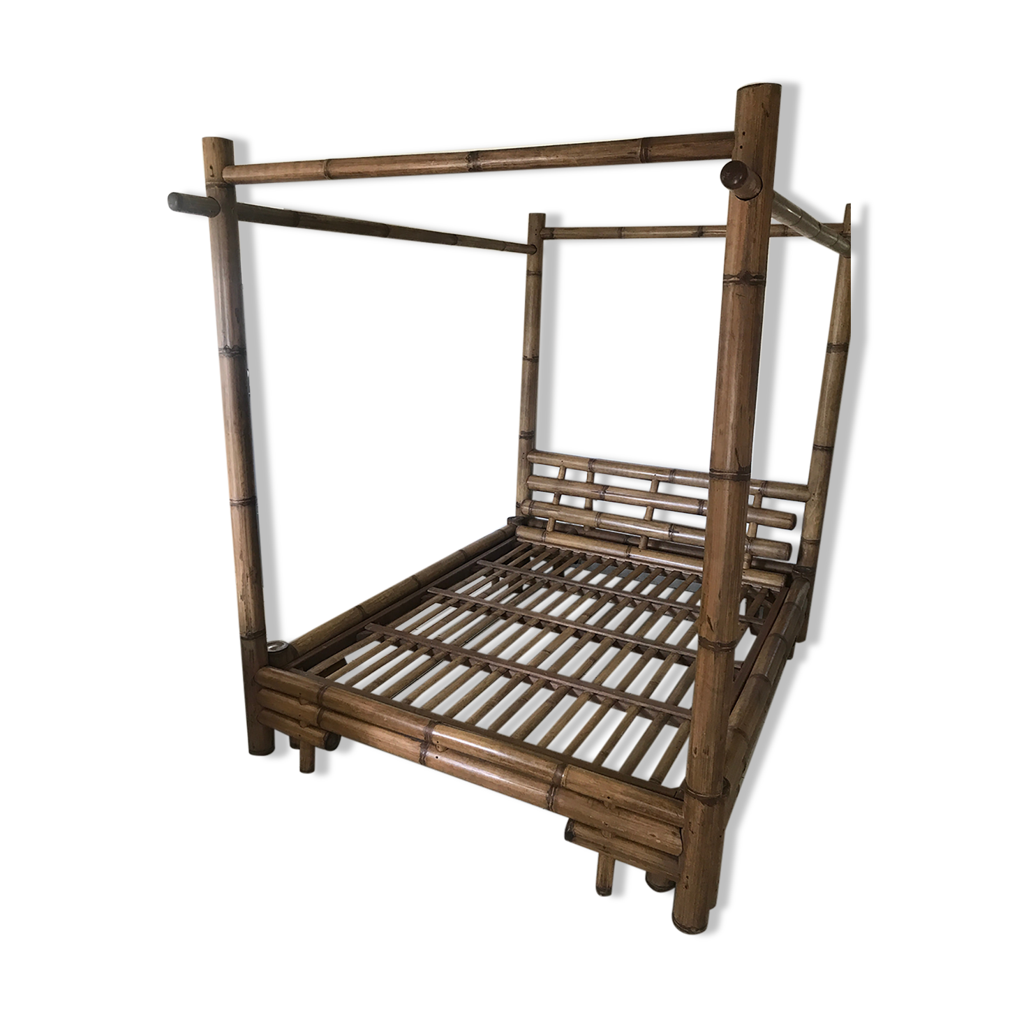 Bamboo canopy bed