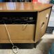 Functional hi-fi furniture with radio and turntable.