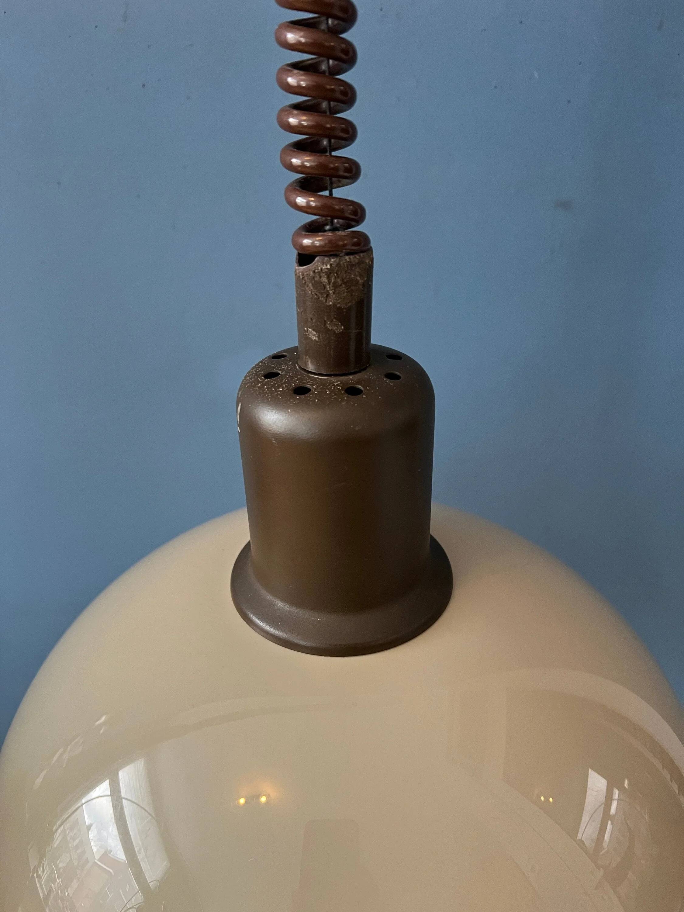 Vintage beige mushroom suspension in acrylic glass