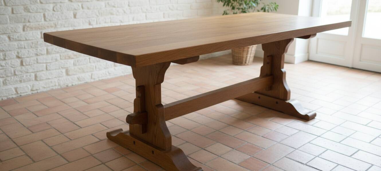 Monastery Table in Solid Oak - Authentic Style - 180 cm