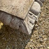 Stone garden bench